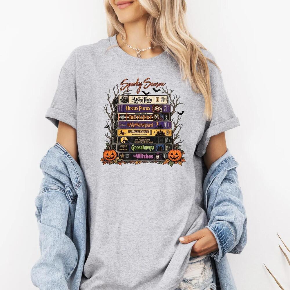 Spooky Movie Night Scary Horror Graphic Fan Season Gift Halloween T Shirt